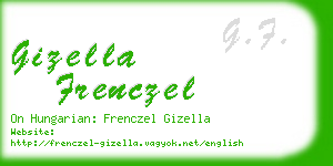 gizella frenczel business card